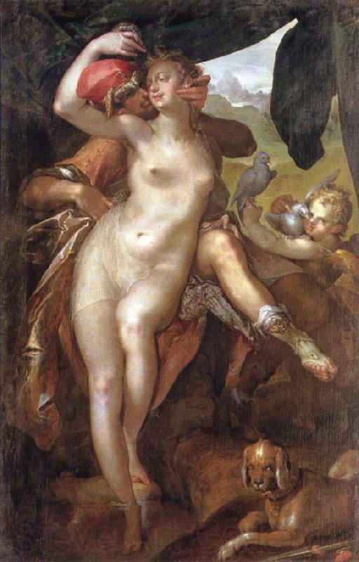 Bartholomaus Spranger Venus and Adonis Norge oil painting art